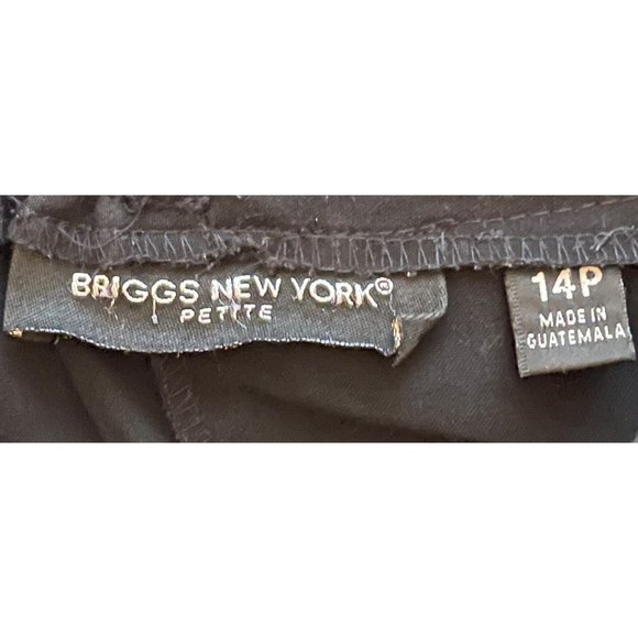 BRIGGS Straight Leg pants Size 14 PETITE Black pull on - Picture 3 of 7